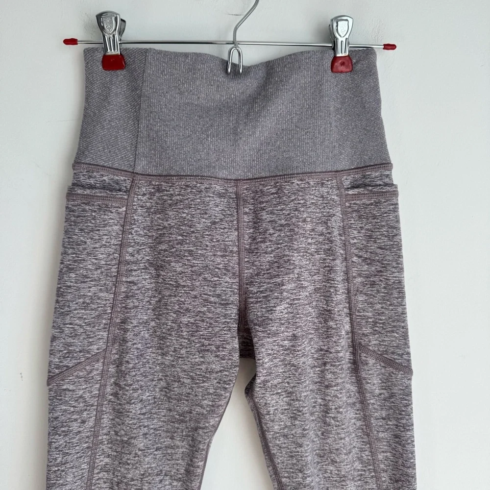 Athleta Exhale Stash Pocket Heel Tight Leggings Women’s XS Purple Ballet Dancer
